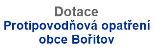  Protipovodňová opatření<br>obce Bořitov - Tento projekt je spolufinancován Evropskou unií 